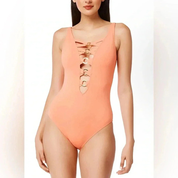 Bleu Rod Beattie Plunging Ring One-Piece Swimsuit - Picture 2 of 12